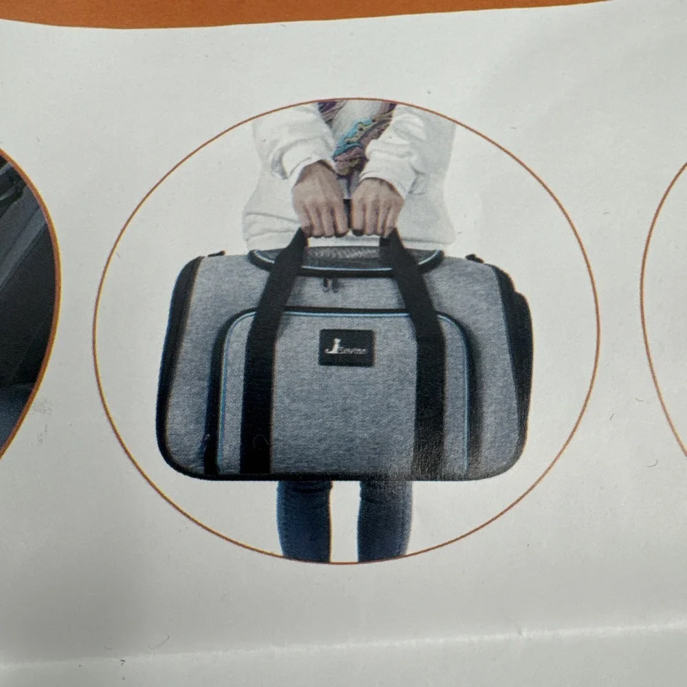 NEW Airline Approved SIIVTON Animal Carrier 4 Expandable Sides With‎ Fleece Pad